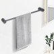Diamora Luxury Knurled Gunmetal Grey Single Towel Rack Rail 600mm Diamora Luxury Knurled Gunmetal Grey Single Towel Rack Rail 600mm